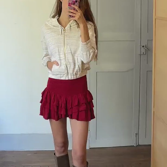 Vintage Isabel Marant hooded vest, White and greyncardigan, French designer clothing, Emily in Paris style