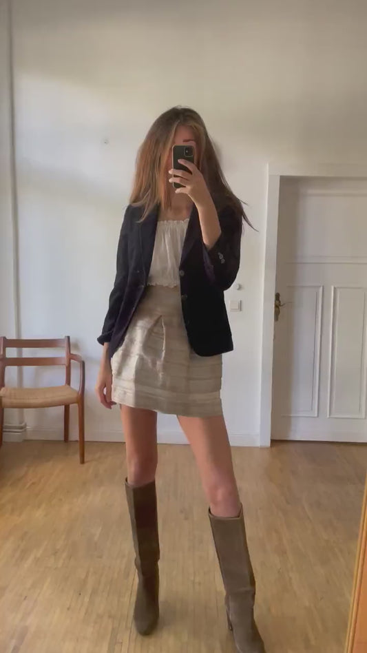 Dark blue velvet women blazer, Vintage Navy formal jacket, Classic wedding suit, Smart jacket, Dark academia blazer, Smart woman outfit, S