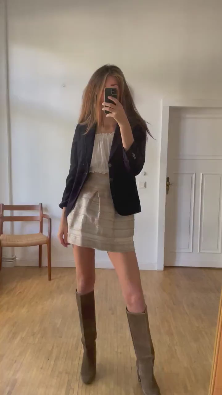 Dark blue velvet women blazer, Vintage Navy formal jacket, Classic wedding suit, Smart jacket, Dark academia blazer, Smart woman outfit, S