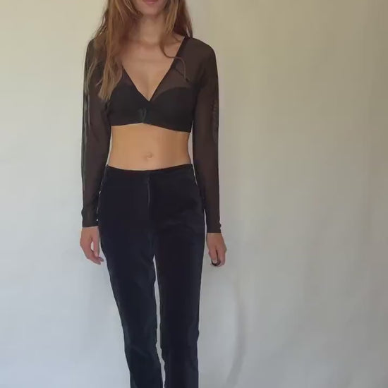 Velvet tapered pants by Massimo Dutti – EU38, high waisted elegant cut, luxe feel, rich texture, fits modern M, perfect dark academia