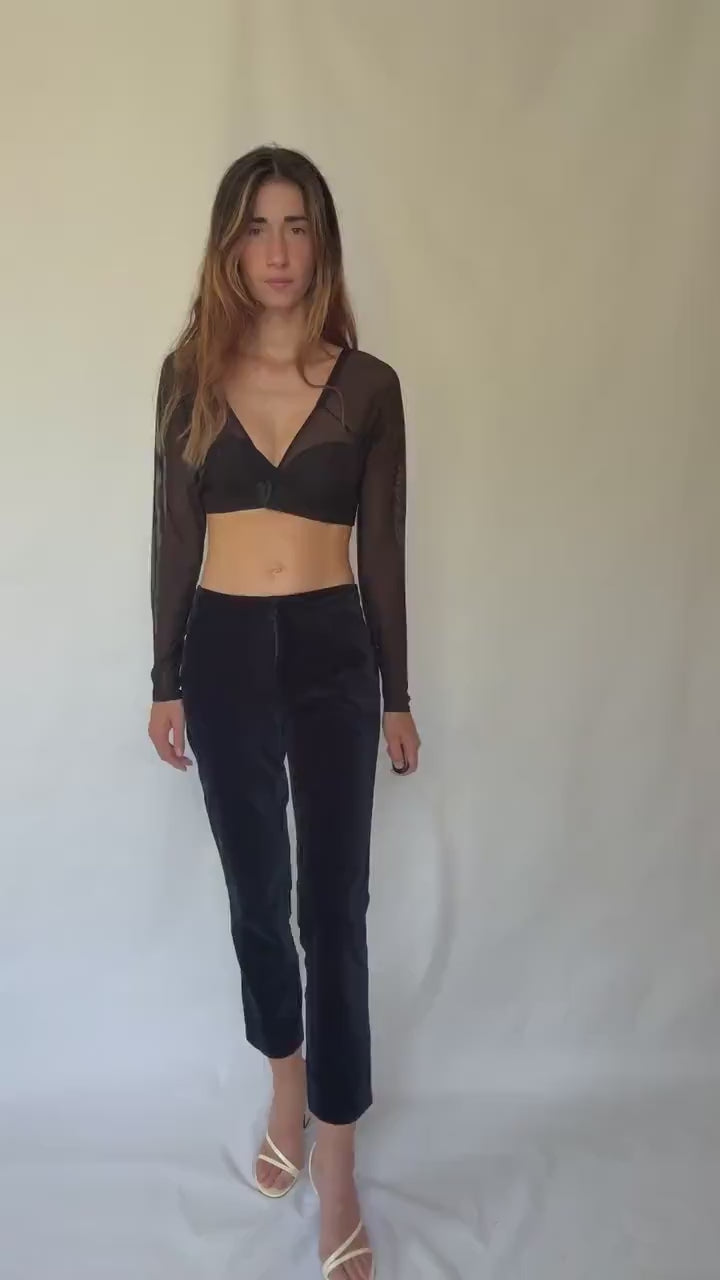 Velvet tapered pants by Massimo Dutti – EU38, high waisted elegant cut, luxe feel, rich texture, fits modern M, perfect dark academia