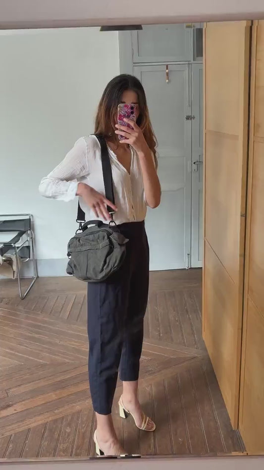 Vintage Antracite KIPLING  grey shoulder bag, Crossbody purse, Small adjustable strap functional school bag