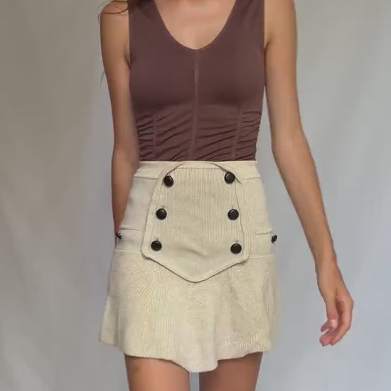 Vintage BCBGMAXAZRIA Ruched Brown Camisole – XS/S