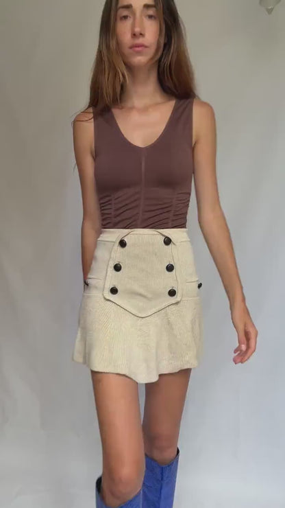 Vintage BCBGMAXAZRIA Ruched Brown Camisole – XS/S