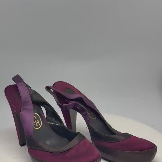 ASH burgundy purple heels, elegant luxury designer shoe, EU 39