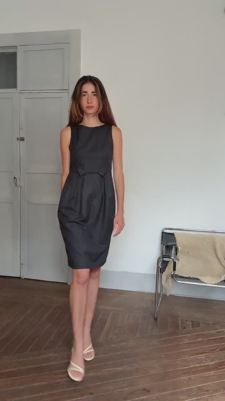 Purificación García Vintage Wool Dress | Elegant Formal Look | Size EU 40 | Size L 100% Wool | Classic Designer Piece | Office / Event Ready