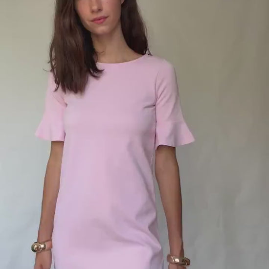 Polo Ralph Lauren Pink Mini Dress, Soft Cotton, Youth Size, Minimalist Style, Perfect for Petite Frame, Casual Wear, Y2K