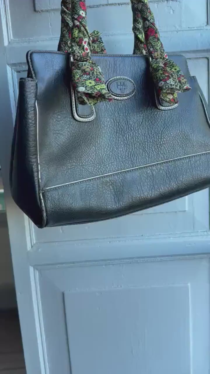 Vintage Torrens Handbag, Floral Strap Purse, Boho Chic Everyday Shoulder Bag