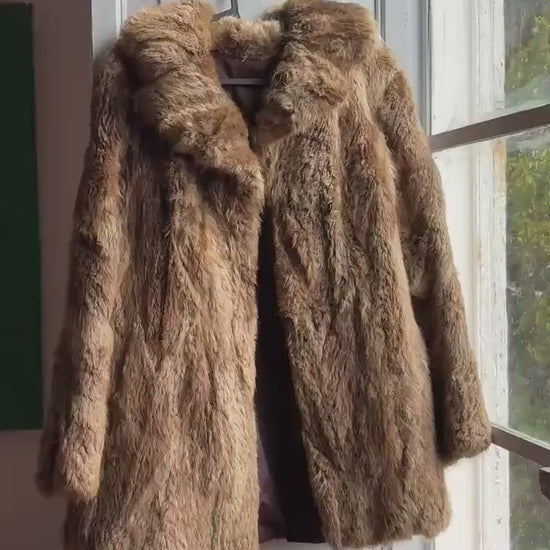Vintage genuine fur coat – chic 60s style jacke