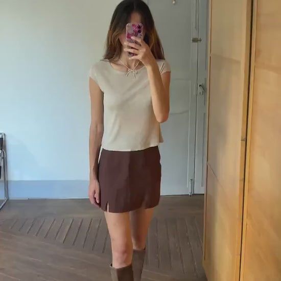 Vintage Blue Note Sheer Camisole – Lightweight See-Through Top – Elegant Beige Summer Blouse, Size S