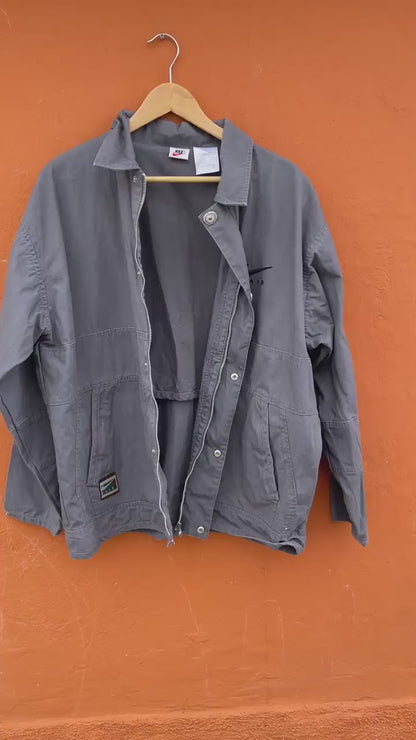 Vintage Nike Air Cotton Jacket M - 90s Retro Streetwear Zip-Up Coat, 1990s Sportswear