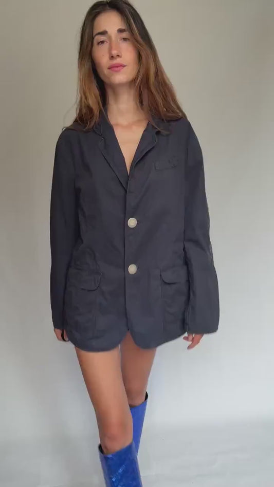 Vintage Men Armani Jeans Cotton Blazer – Unisex Oversized Fit – Size IT 50 / US 40 / D 50, L Woman Fit