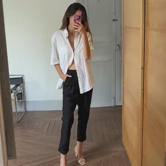 Vintage white blouse Paul & Shark Royal Yacht Club, Mens button down luxury linen maritime summer shirt, Size XL