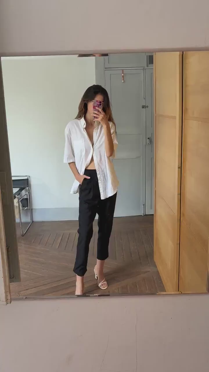 Vintage white blouse Paul & Shark Royal Yacht Club, Mens button down luxury linen maritime summer shirt, Size XL