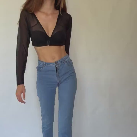 Monte Napoleone Milano high waist skinny jeans, Tall girl pants, stretchy cotton lycra, Italian made, secondhand denim, comfy flattering fit