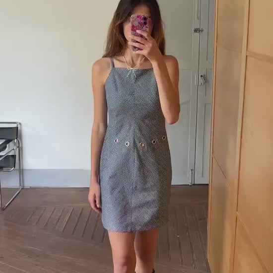 Vintage dress by Lili Sidonio, y2k Aesthetic mini dress, Cute short summer dress