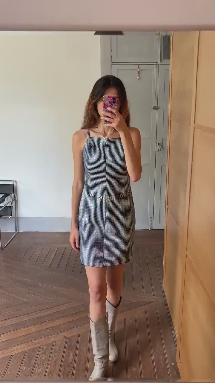 Vintage dress by Lili Sidonio, y2k Aesthetic mini dress, Cute short summer dress