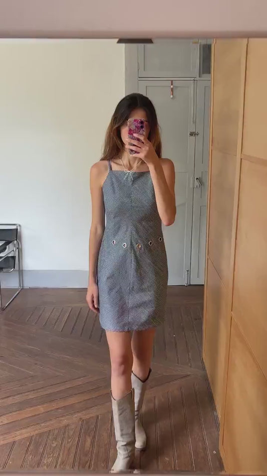 Vintage dress by Lili Sidonio, y2k Aesthetic mini dress, Cute short summer dress