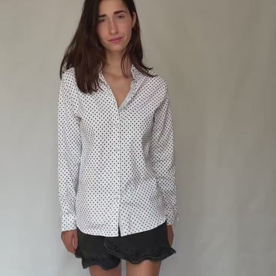 Ted Baker London men’s patterned button-up shirt – size 5 - XL,  White and blue floral print oxford shirt, Luxury British designer fashion