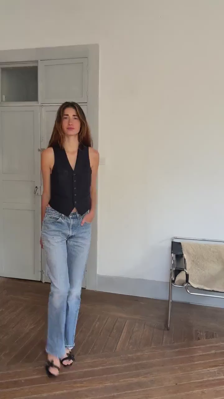 Vintage Levi’s Orange Tab 90s High Waist Jeans – W32 L34, Distressed Denim Straight Fit